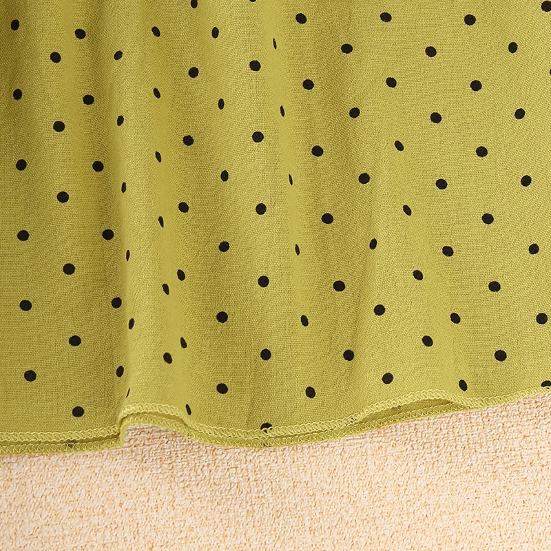 New Spring Autumn Girl's Net Gauze Lace Splicing Long-Sleeved Dress Polka Dot Cute Skirt Casual Kids Children Loose Comfortable