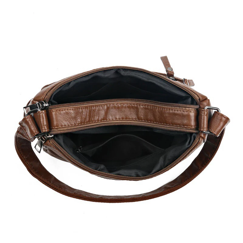 Vintage Pu Leather Luxury Purses and Handbags High Quality Women's Bag Design Multi-pocket Ladies Crossbody Shoulder Bags