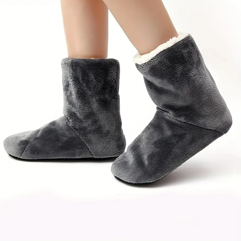 Indoor Floor Socks Plush Cloth Long Tube Socks Knee Pads Warm High Tube Shoes For Women And Man Slippers Winter