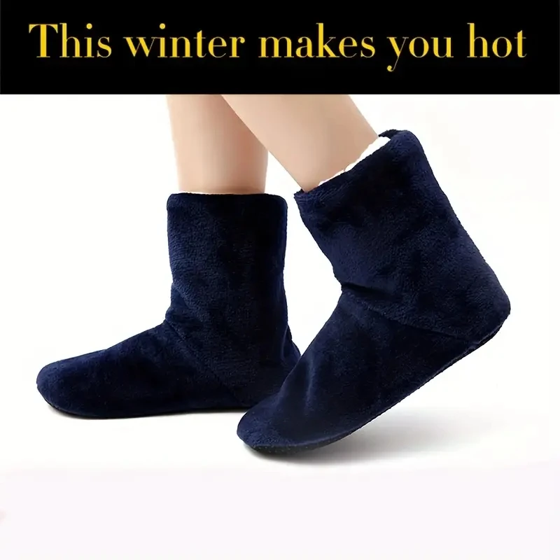 Indoor Floor Socks Plush Cloth Long Tube Socks Knee Pads Warm High Tube Shoes For Women And Man Slippers Winter