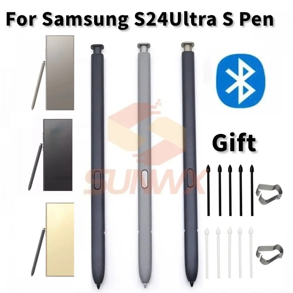 New Original Stylus For Samsung Galaxy S24 Ultra Touch Screen Stylus S Pen Pencil With Bluetooth function support air command