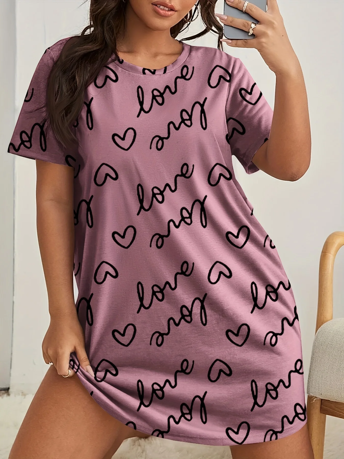Summer Women's Halter Women's High Stretch Home Nightgowns Big Bust Girl's Dresses Plus Size Loose and Knee Skirt