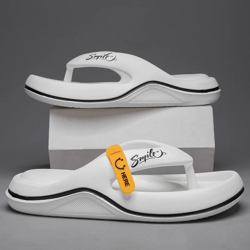 Flip Flops Mens Thong Sandals Summer 2024 New Men Shoes Thick Bottom EVA Non-slip Slide Slippers Outdoor Indoor Couples Shoes