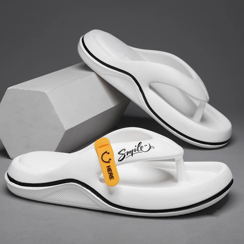Flip Flops Mens Thong Sandals Summer 2024 New Men Shoes Thick Bottom EVA Non-slip Slide Slippers Outdoor Indoor Couples Shoes