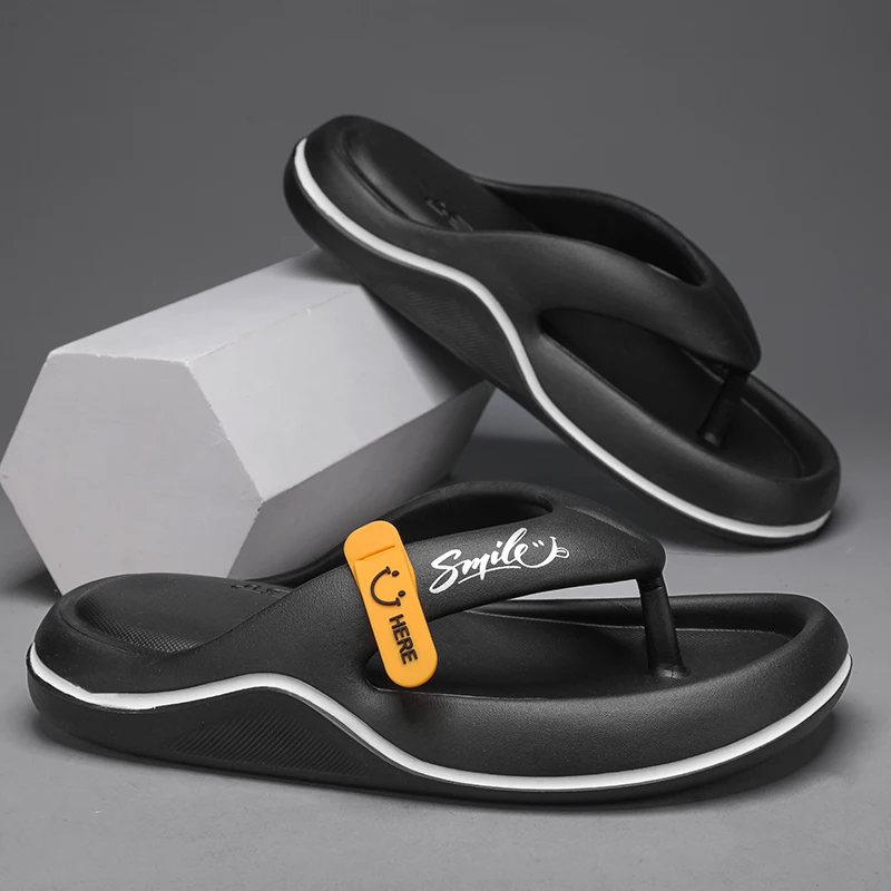 Flip Flops Mens Thong Sandals Summer 2024 New Men Shoes Thick Bottom EVA Non-slip Slide Slippers Outdoor Indoor Couples Shoes