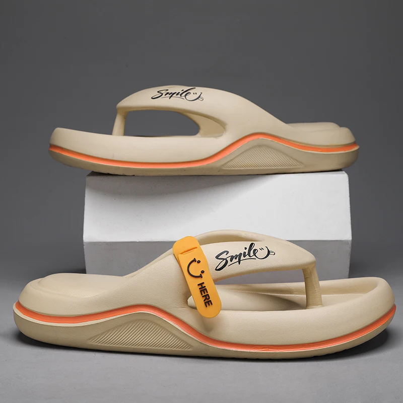 Flip Flops Mens Thong Sandals Summer 2024 New Men Shoes Thick Bottom EVA Non-slip Slide Slippers Outdoor Indoor Couples Shoes