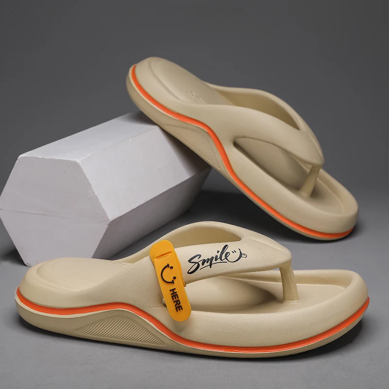 Flip Flops Mens Thong Sandals Summer 2024 New Men Shoes Thick Bottom EVA Non-slip Slide Slippers Outdoor Indoor Couples Shoes