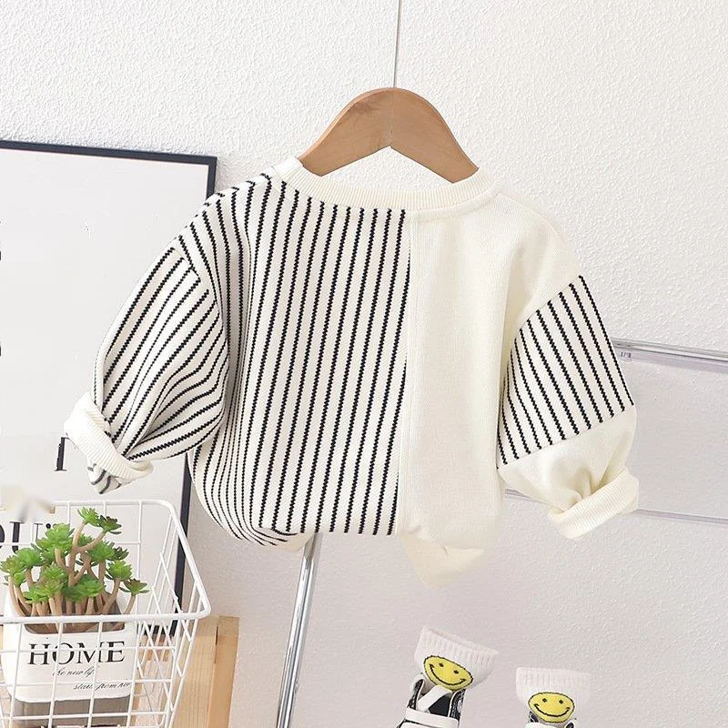 New Spring Autumn Baby Girl Clothes Children Boys Fashion Striped T-Shirt Toddler Casual Costume Infant Outfits Kids Sportswear