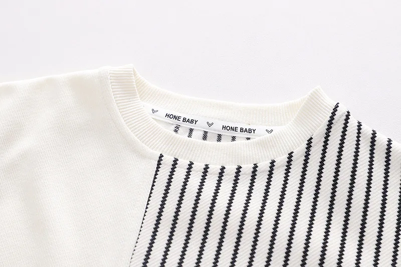 New Spring Autumn Baby Girl Clothes Children Boys Fashion Striped T-Shirt Toddler Casual Costume Infant Outfits Kids Sportswear