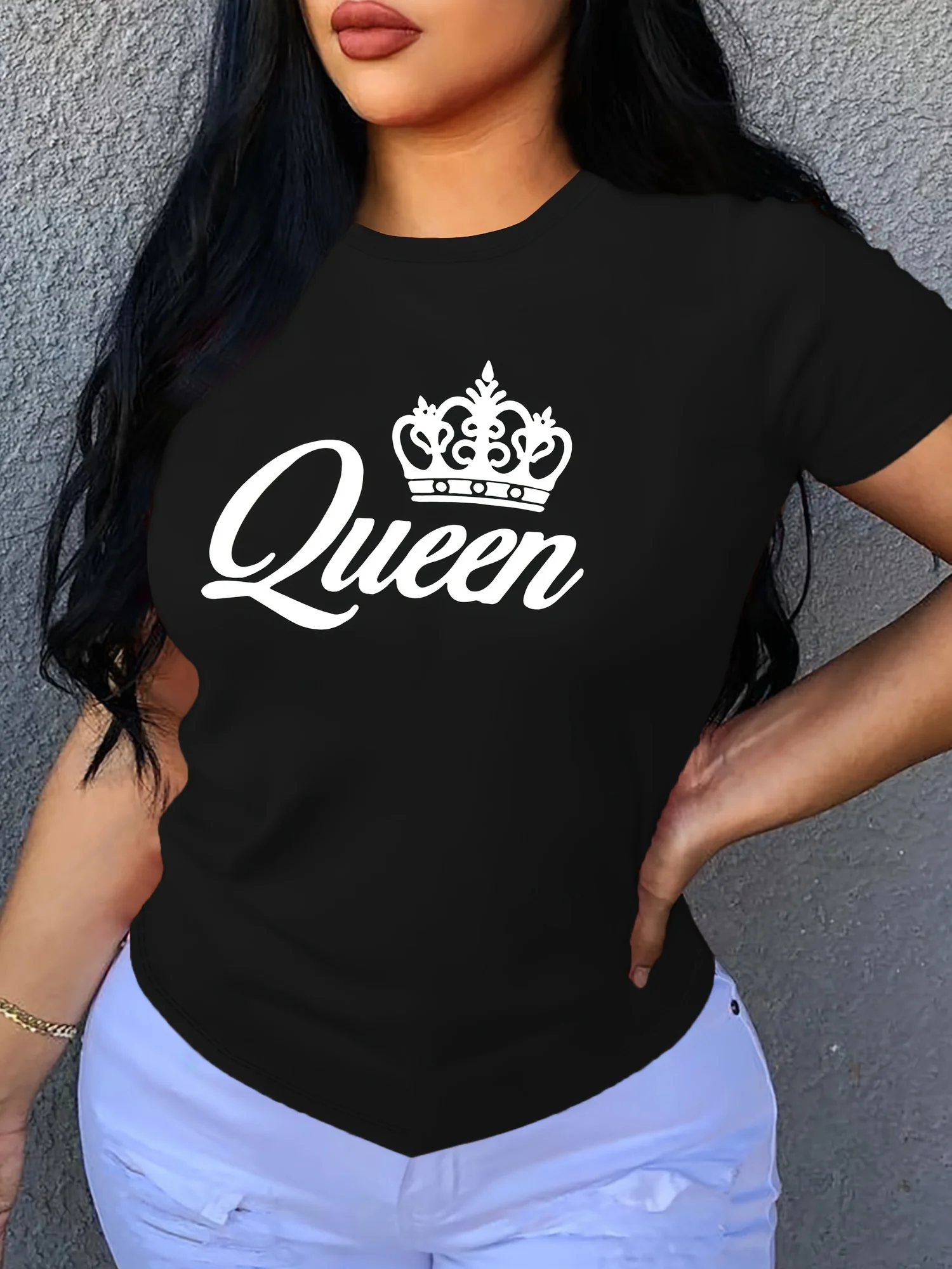 Women's Summer Print Oversized Loose Casual Round Neck Short Sleeved T-Shirt Top Fashion Streetwear Oversized O-Neck