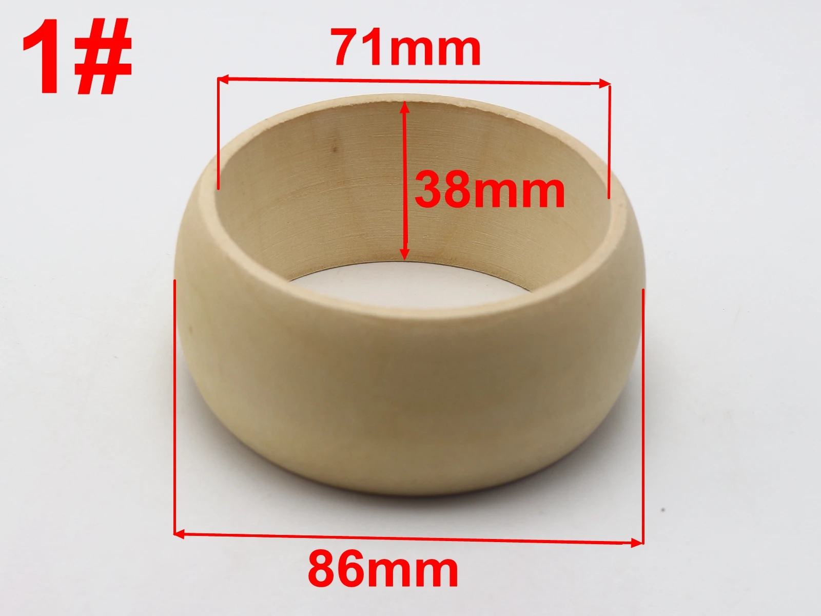 5Pcs Natural Untreated Plain Wooden Blank Bangles Bracelet DIY Jewelry Gift