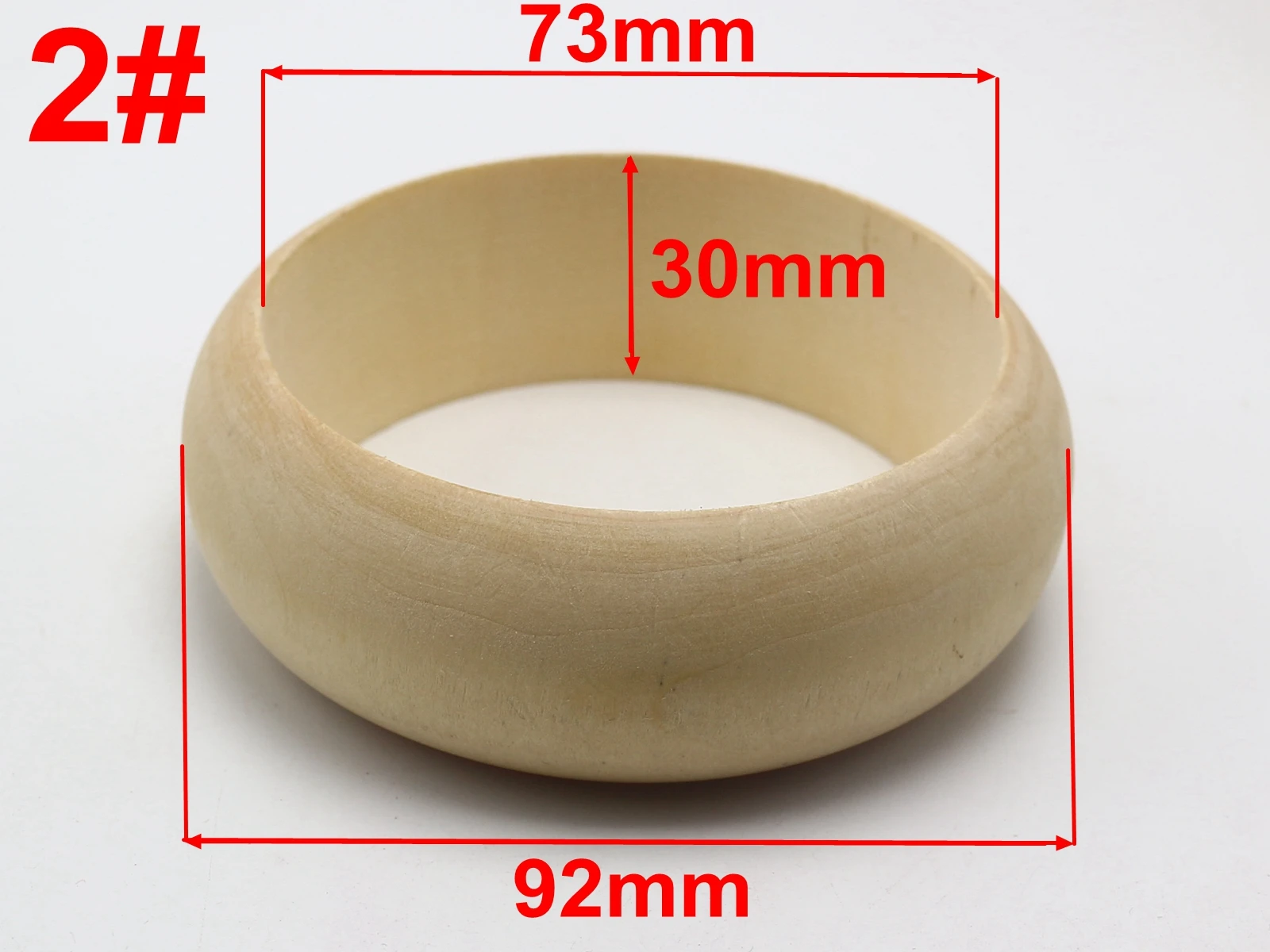 5Pcs Natural Untreated Plain Wooden Blank Bangles Bracelet DIY Jewelry Gift