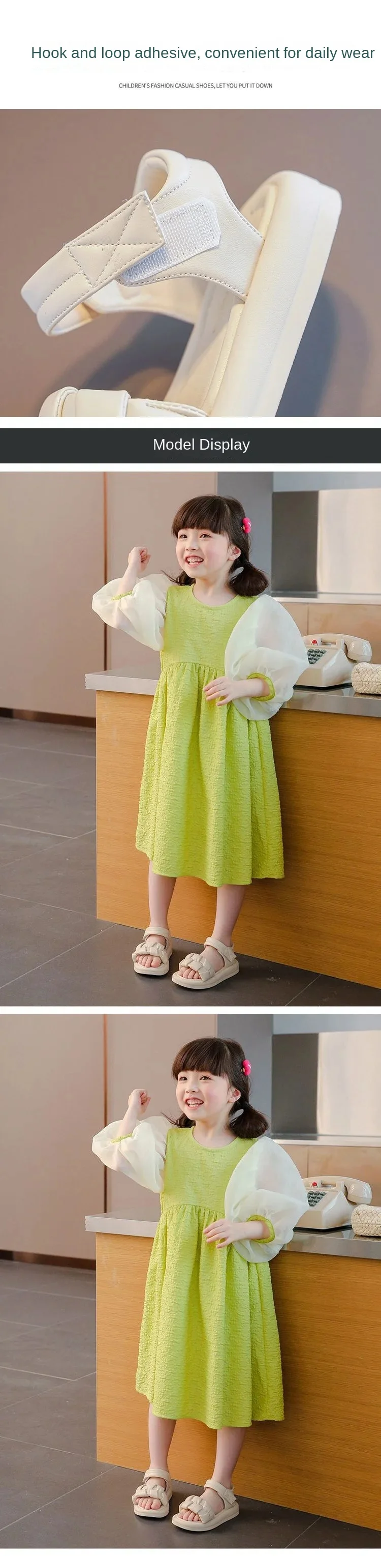 Women's Anti-slip Soft-soled Princess Beach Sandals For Girls Summer 2024 New Style Kids Shoes