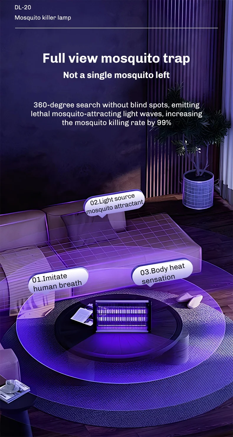 Mosquito Killer Lamp 110V/220V Electric Insect Killer Electric Pest Repellent UV & LED Lamp Powerful Bug Electric Mosquito Kill