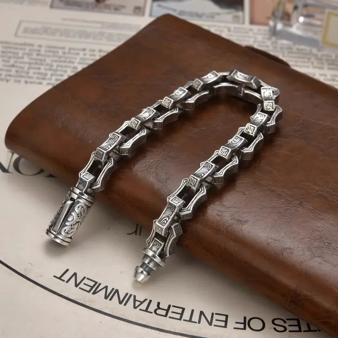 QN New European and American Vintage Carved Fashion Bracelet Dominant Personality Punk Wrist Jewelry Accessories