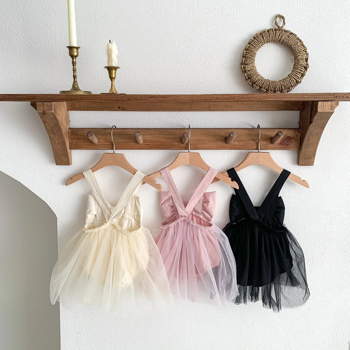0-2 Years Old Baby Girls INS Ballet Romper Mesh Dress Big Bow Tie Jumpsuit Cute Kids Bodysuit Fashion Clothes
