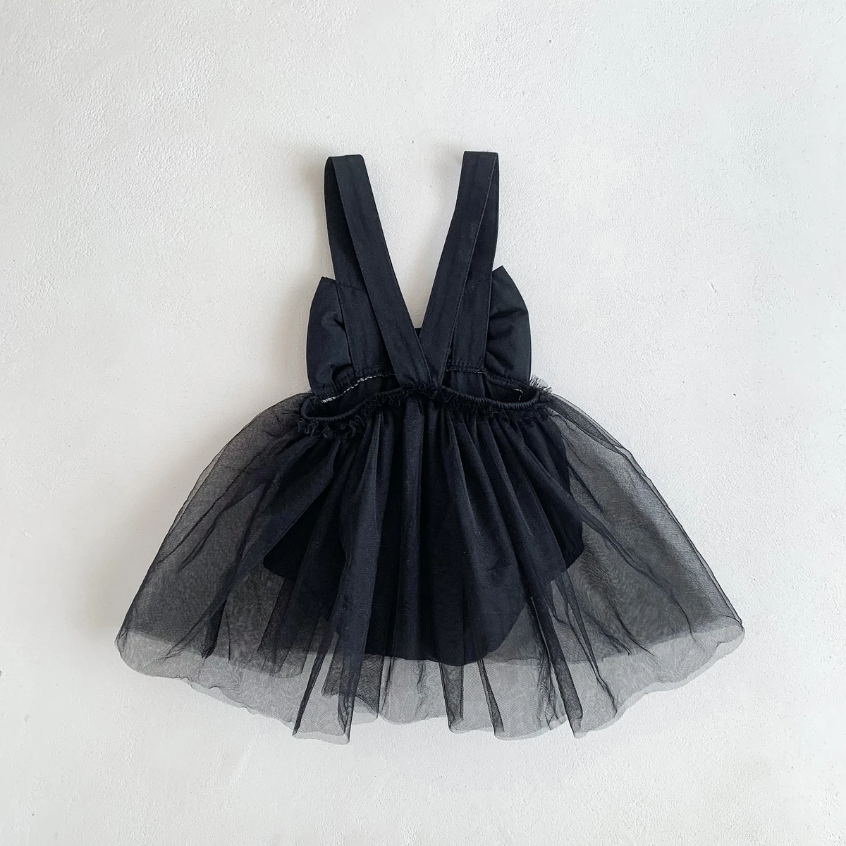 0-2 Years Old Baby Girls INS Ballet Romper Mesh Dress Big Bow Tie Jumpsuit Cute Kids Bodysuit Fashion Clothes