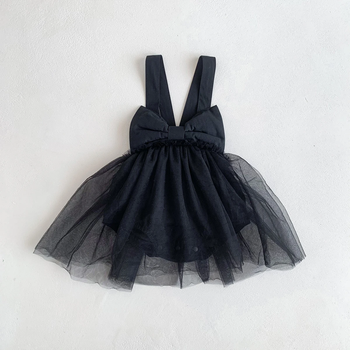 0-2 Years Old Baby Girls INS Ballet Romper Mesh Dress Big Bow Tie Jumpsuit Cute Kids Bodysuit Fashion Clothes