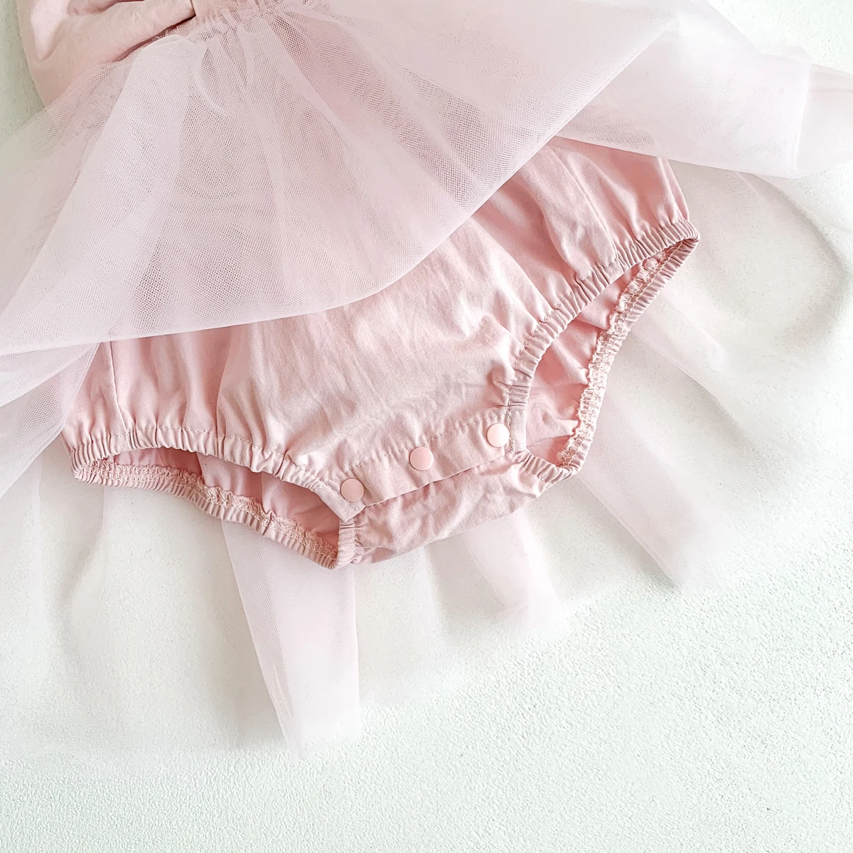 0-2 Years Old Baby Girls INS Ballet Romper Mesh Dress Big Bow Tie Jumpsuit Cute Kids Bodysuit Fashion Clothes