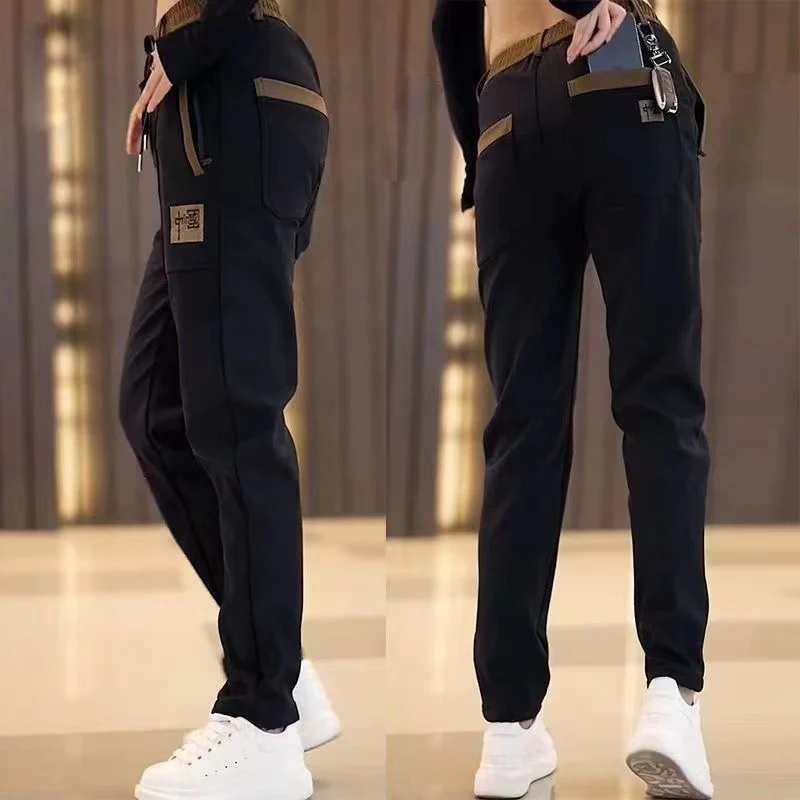 New Chinese Style Casual Mens Pants Summer Ice Silk Mid-Waist Elastic Straight Trousers Confortable Breathable Sports Pants