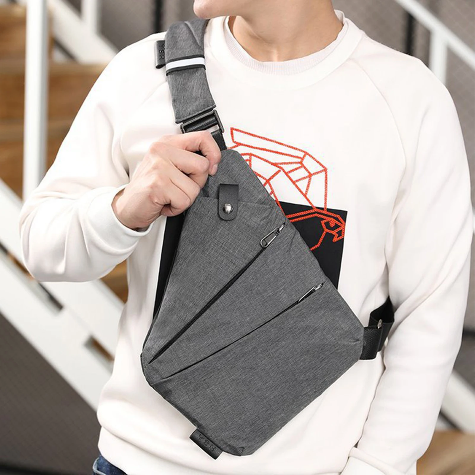 Personal Flexes Bag For Men,Adjustable Shoulder Strap Anti-Theft Chest Bags,Mini Cross Body Bag,Shoulder Bags,For Outdoor Sports