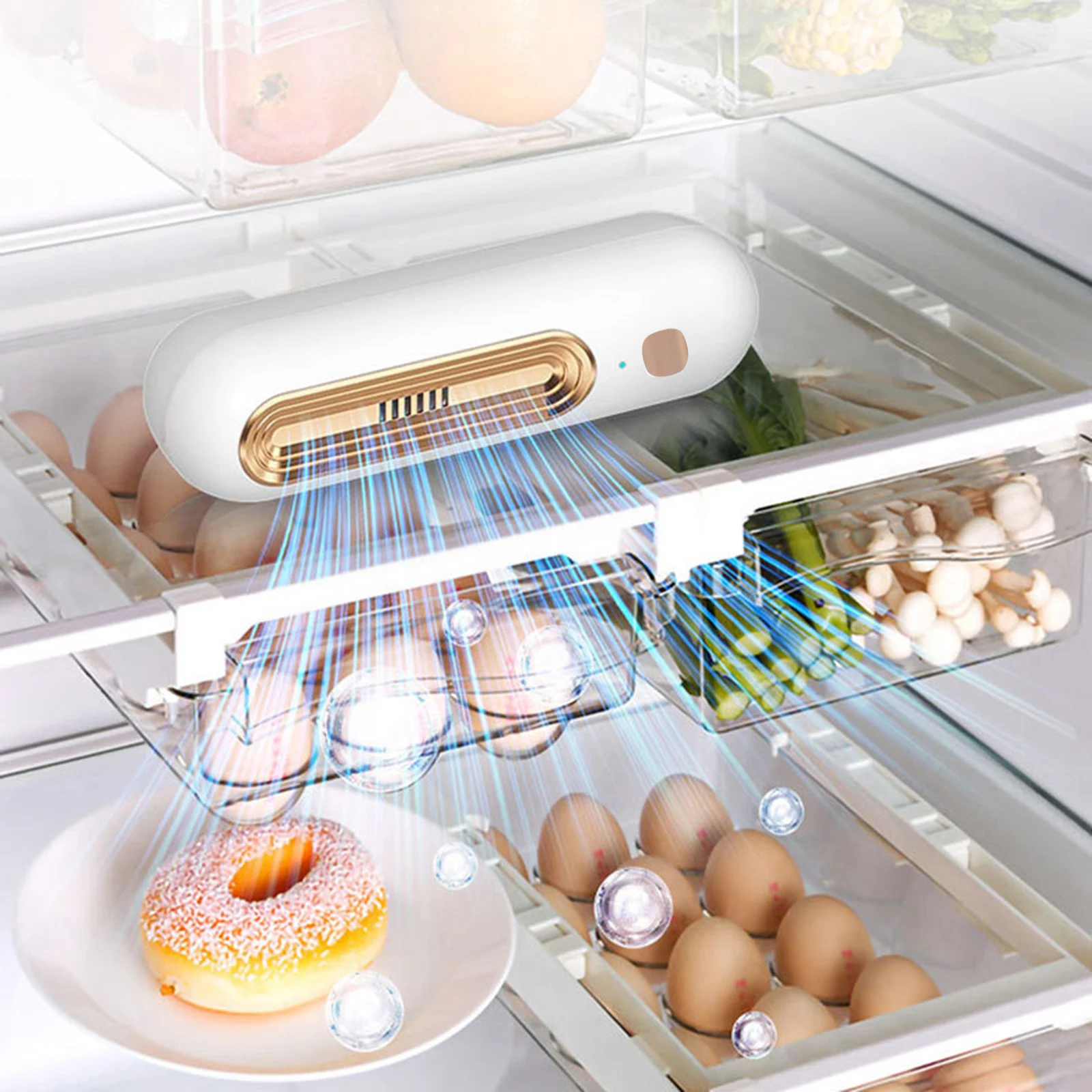 New USB Air Purifier Kitchen Refrigerator Air Freshener Deodorizer Ozone Sterilization Deodorizing for Food Pet Toilet Car Use