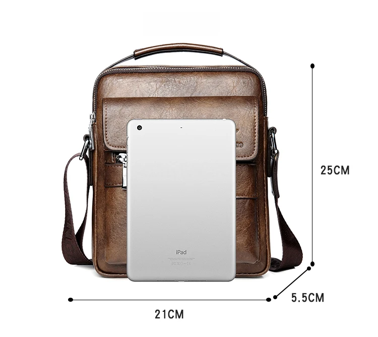 Kangaroo Luxury Brand Vintage Man Bags Leather Shoulder Bag For Men Business Messenger Crossbody Bag Male Fashion Casual Handbag