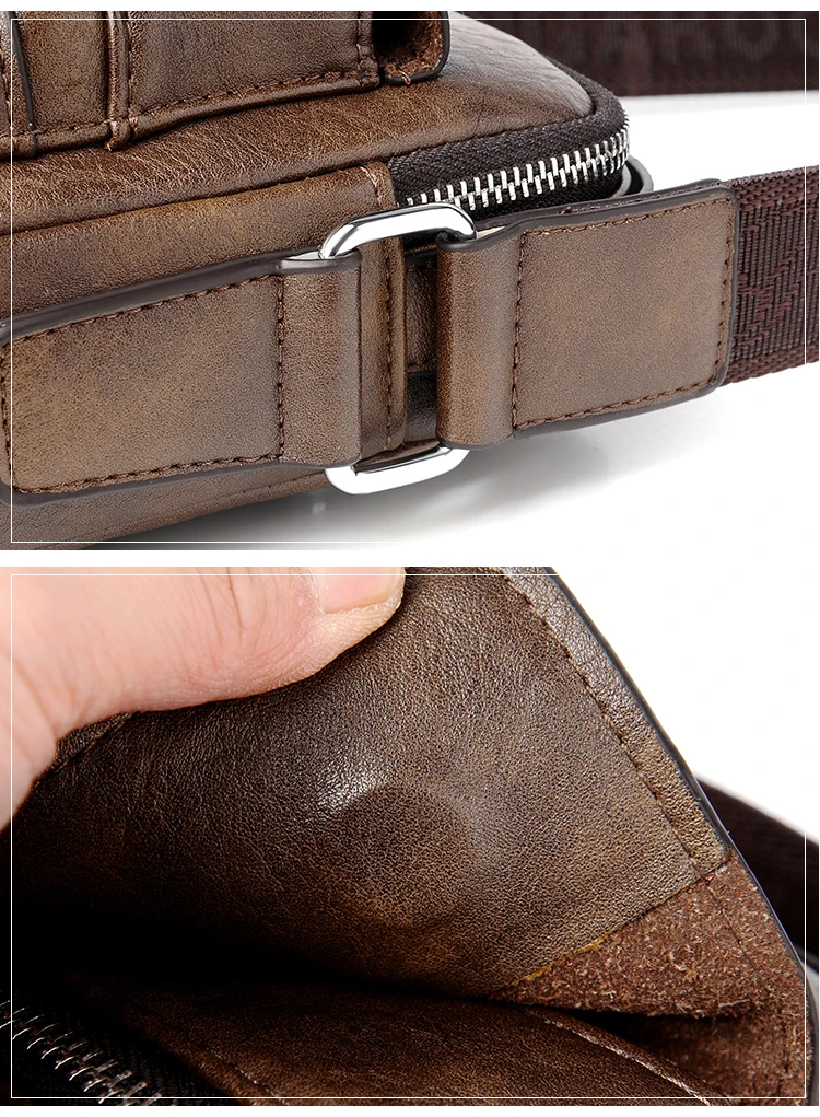 Kangaroo Luxury Brand Vintage Man Bags Leather Shoulder Bag For Men Business Messenger Crossbody Bag Male Fashion Casual Handbag