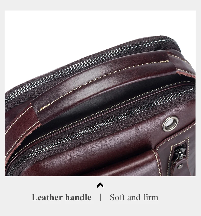 SCHLATUM 100% Genuine Leather Vintage Chest Bag For Men Shoulder Bag Casual Messenger Crossbody Bag