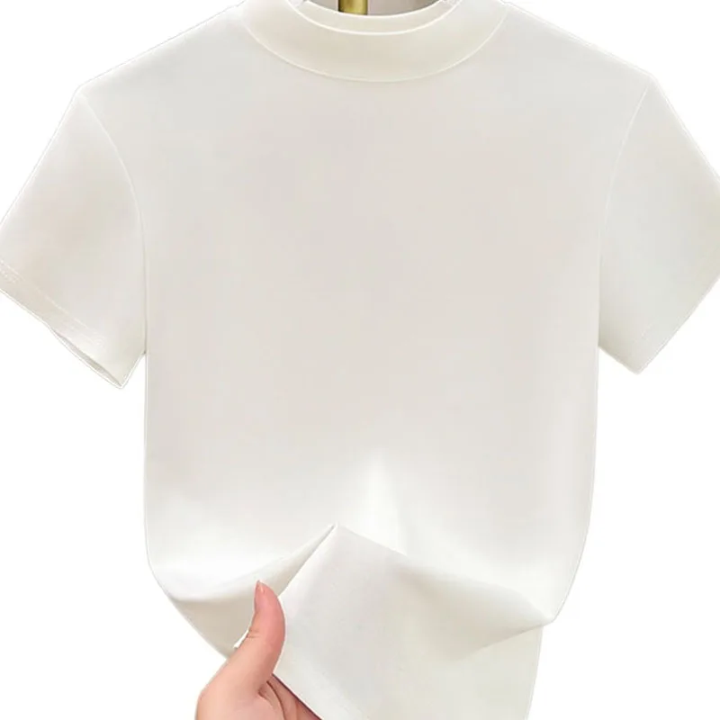 2026 New Fashion Short Sleeve Summer Blouse Women O Neck Casual Solid Simple Ladies Tops Shirts