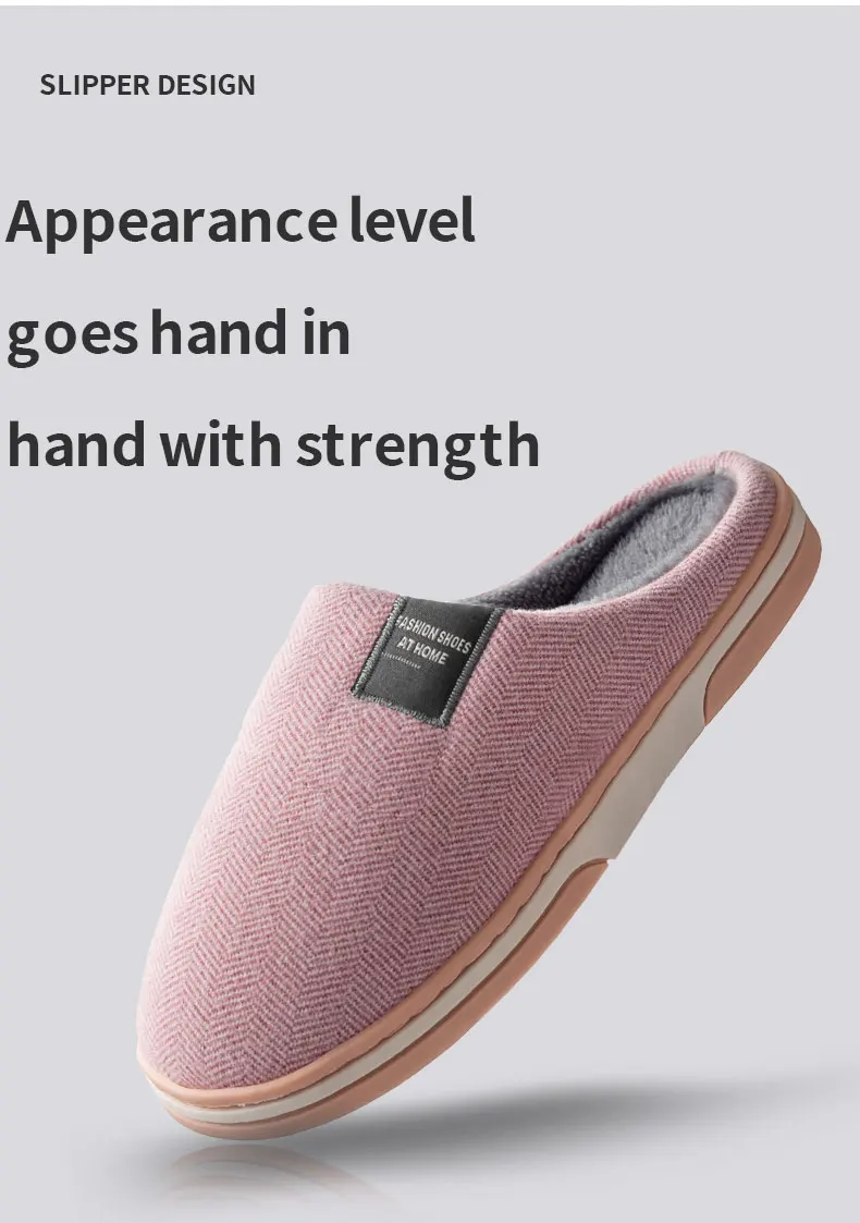 Winter Warm Men Fur Slippers House Non Slip Soft Shoes Comfort Flat Heel Home Indoor Bedroom Plush Slippers for Couples