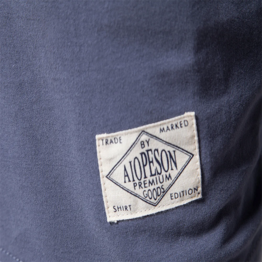 100% Cotton Long Sleeve T Shirt For Men Solid Spring Casual Mens T-shirts High Quality Male Tops Classic Clothes Men's T-shirts
