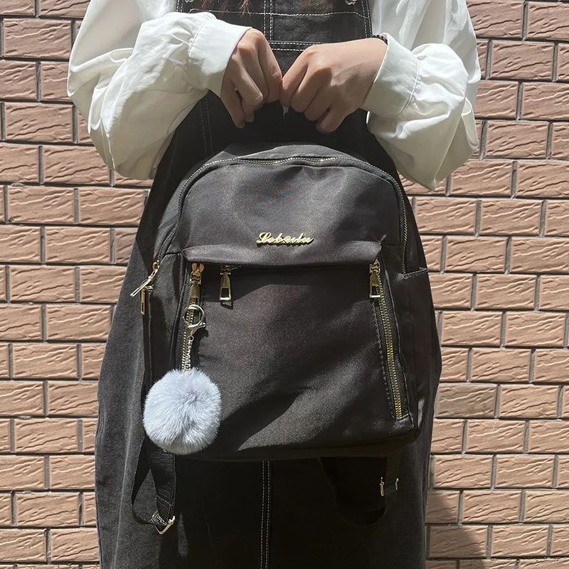 Women Backpack Travel Casual Waterproof Oxford Shoulder Bags Female Large Capacity Handbag Rucksack Black Purse School Pack