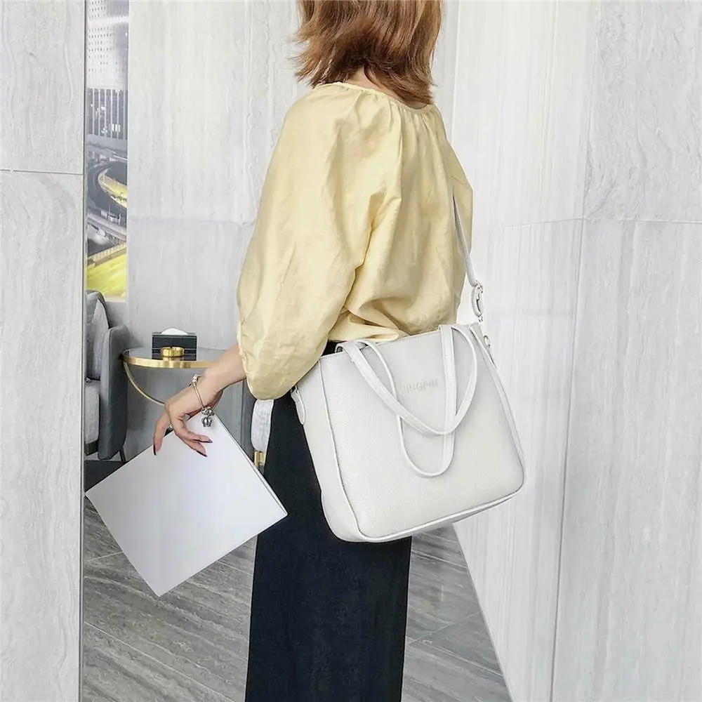 4Pcs/Set New High Capacity Crossbody Bag Leather Handbag Shoulder Bag Wallet Purses Portable Women Girls Fashion Casual Bag