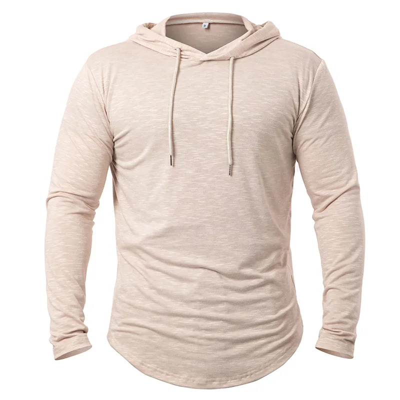 Men's Lightweight Athletic Hoodies Long Sleeve Workout Sport Hooded Shirt Casual Gym Running Jogger Shirt Pullover Sweatshirt