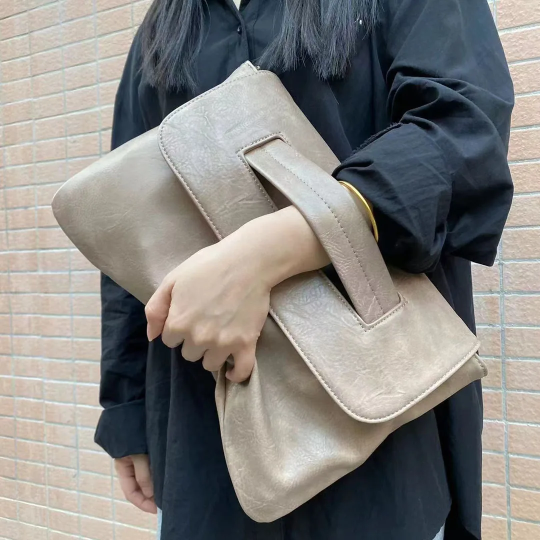 Cover Style Handbag, New High-Capacity Women's File Bag, Fashionable and Versatile Handbag, Personalized and Casual Large Handba