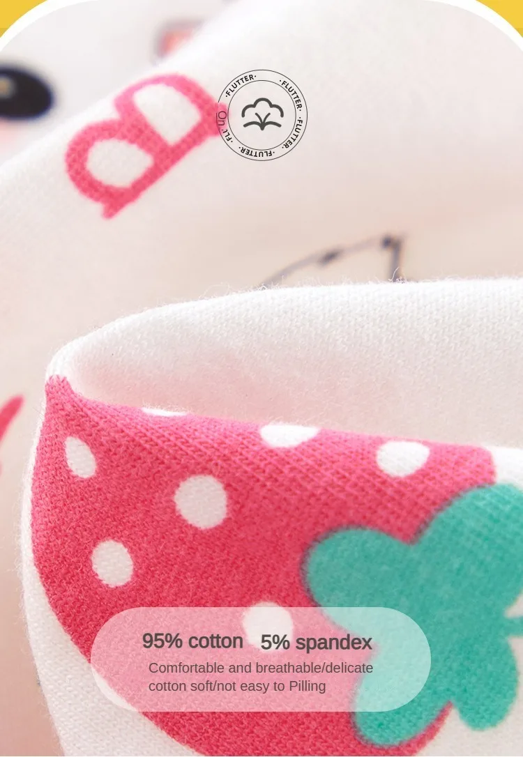 4PCS Cute Panties Girl Soft Shorts Briefs Underwear Cartoon Panties for Girls Children Children's Cotton Underwears Clothing
