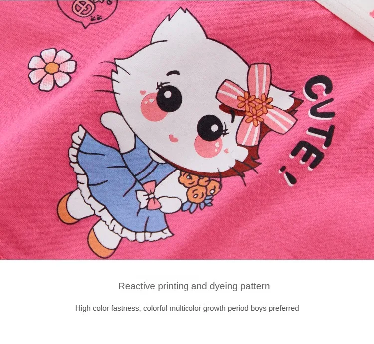 4PCS Cute Panties Girl Soft Shorts Briefs Underwear Cartoon Panties for Girls Children Children's Cotton Underwears Clothing