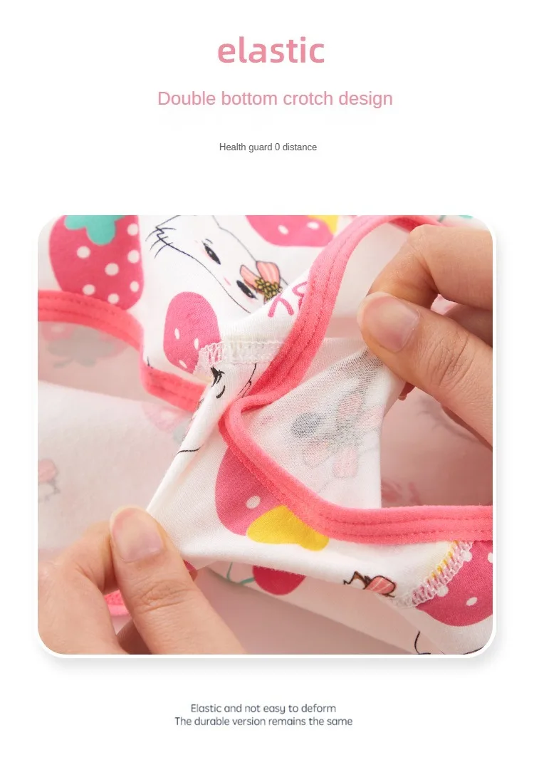4PCS Cute Panties Girl Soft Shorts Briefs Underwear Cartoon Panties for Girls Children Children's Cotton Underwears Clothing