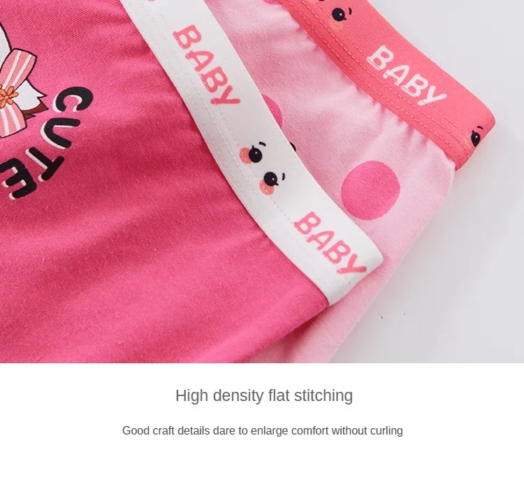 4PCS Cute Panties Girl Soft Shorts Briefs Underwear Cartoon Panties for Girls Children Children's Cotton Underwears Clothing