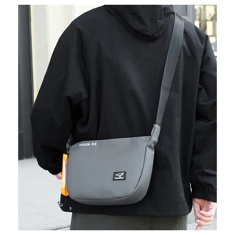 Kangaroo Luxury Brand Casual Men Crossbody Shoulder Bags Blue Black Epithelium Business Man Messenger Bag Small Cycling SlingBag