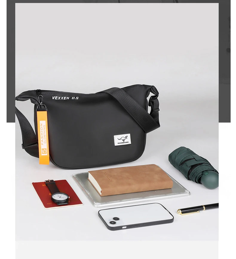 Kangaroo Luxury Brand Casual Men Crossbody Shoulder Bags Blue Black Epithelium Business Man Messenger Bag Small Cycling SlingBag