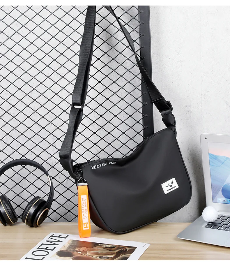 Kangaroo Luxury Brand Casual Men Crossbody Shoulder Bags Blue Black Epithelium Business Man Messenger Bag Small Cycling SlingBag