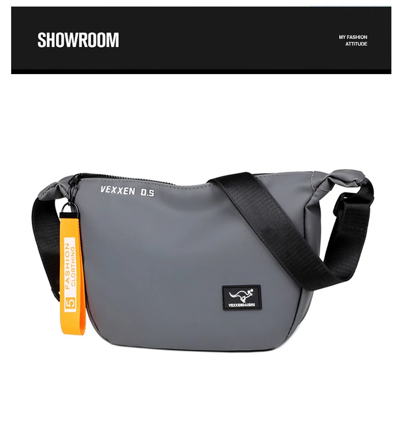 Kangaroo Luxury Brand Casual Men Crossbody Shoulder Bags Blue Black Epithelium Business Man Messenger Bag Small Cycling SlingBag