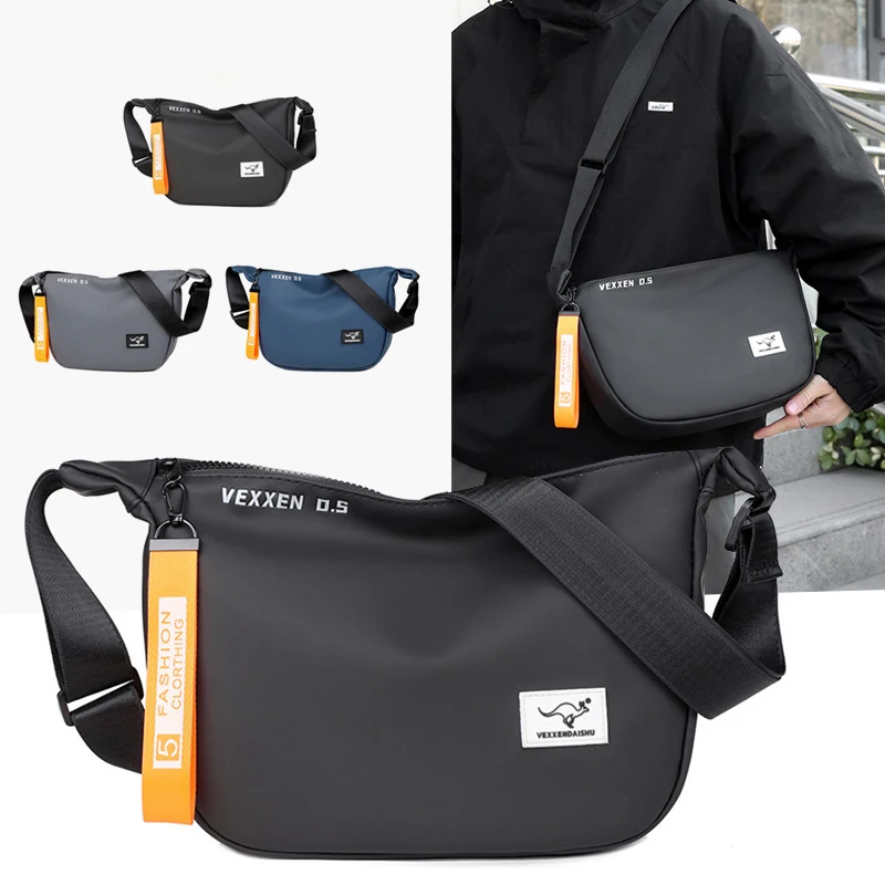 Kangaroo Luxury Brand Casual Men Crossbody Shoulder Bags Blue Black Epithelium Business Man Messenger Bag Small Cycling SlingBag