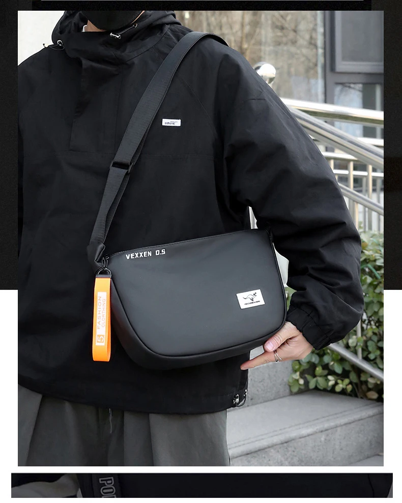 Kangaroo Luxury Brand Casual Men Crossbody Shoulder Bags Blue Black Epithelium Business Man Messenger Bag Small Cycling SlingBag