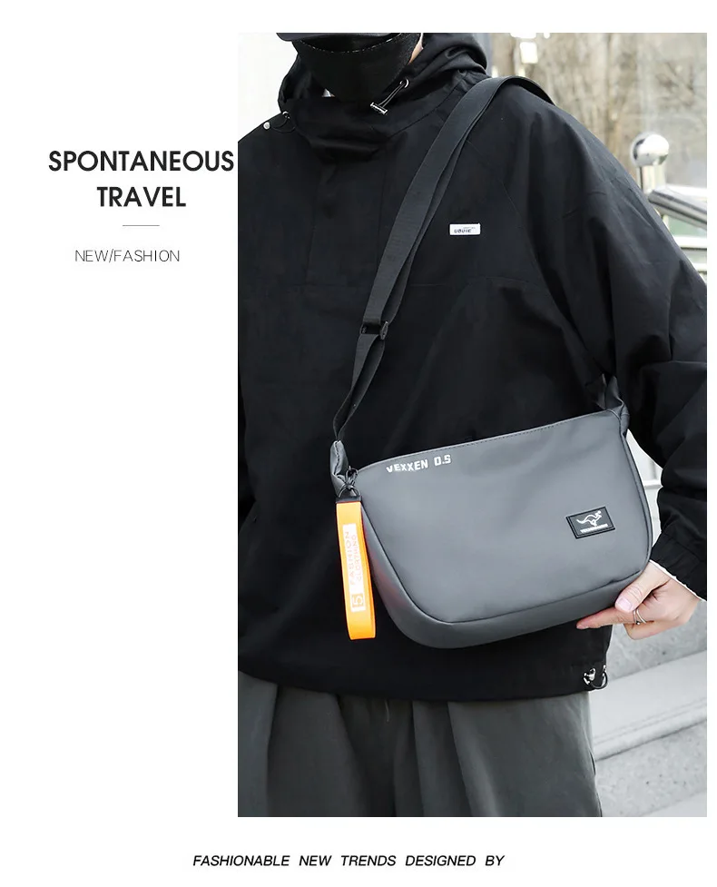 Kangaroo Luxury Brand Casual Men Crossbody Shoulder Bags Blue Black Epithelium Business Man Messenger Bag Small Cycling SlingBag