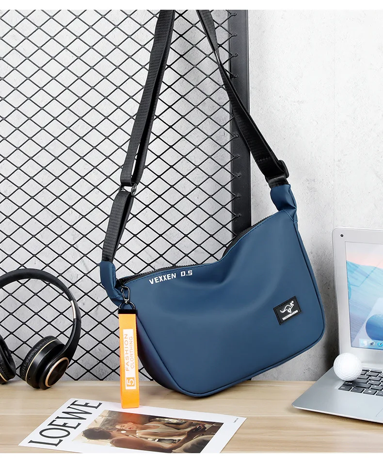 Kangaroo Luxury Brand Casual Men Crossbody Shoulder Bags Blue Black Epithelium Business Man Messenger Bag Small Cycling SlingBag