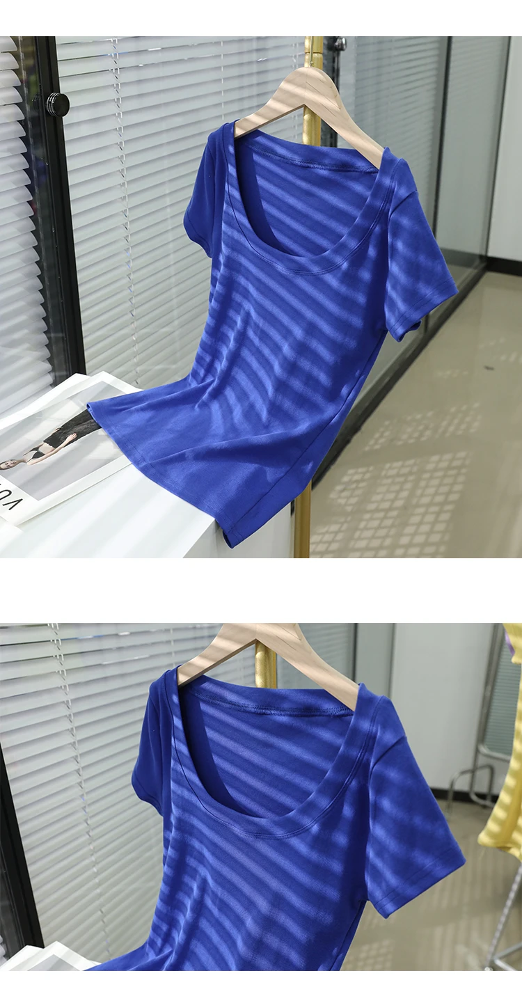 AOSSVIAO 100% Cotton T Shirt Women 2026 Summer New Slim Solid Basic Tees 16 Color Casual Tshirt Korean O Neck Tops