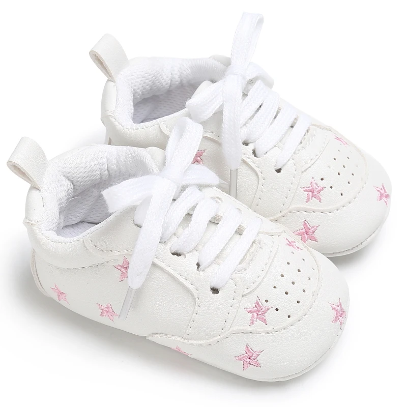 Spring and Autumn Newborn Soft Sole Anti slip Casual Sports Shoes for 0-12 Month Female Baby's First Step Walking Shoes
